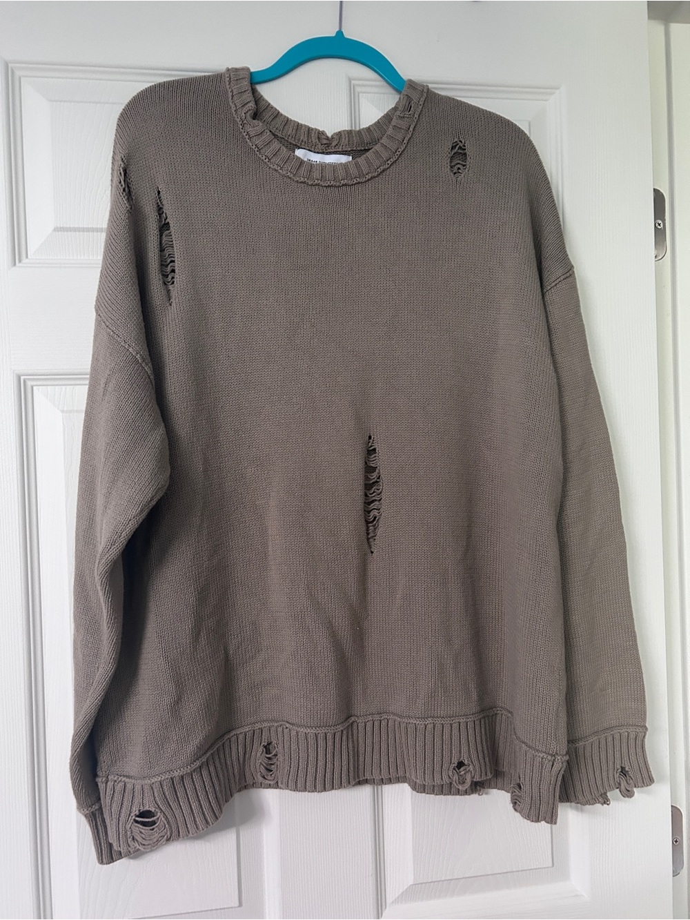 Urban Outfitters Taupe Knit Crewneck Sweater